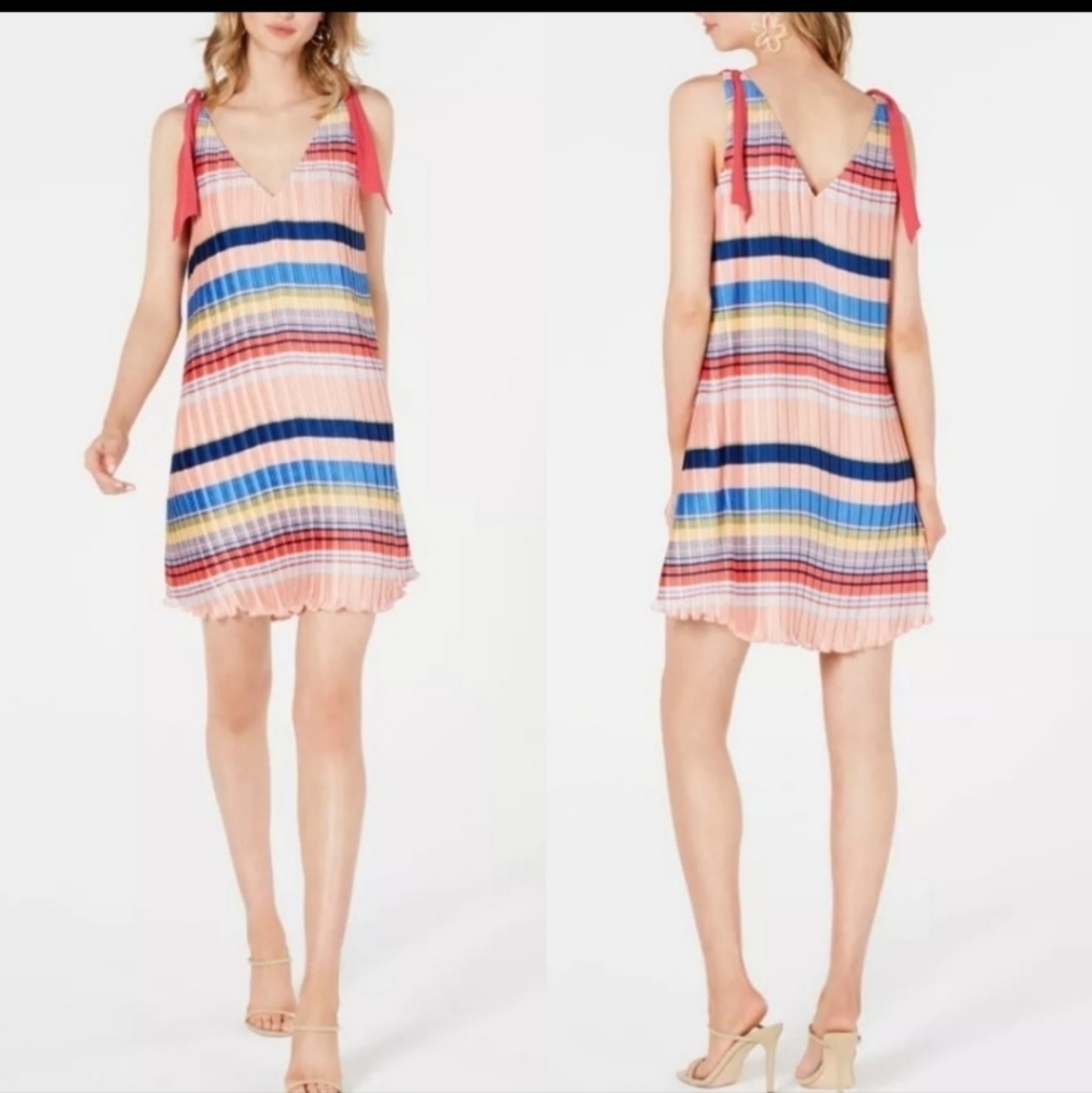 ANTHROPOLOGIE FOXIEDOX crinkle stripe babydoll dress